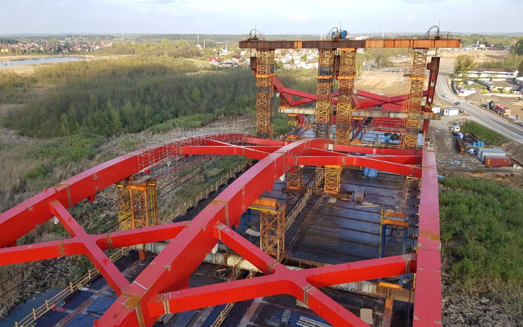 Budowa mostu MS-4B w ciągu S7 nad kanałem Pauzeńskim.